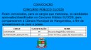 CONVOCAÇÃO - CONCURSO PÚBLICO 01/2020