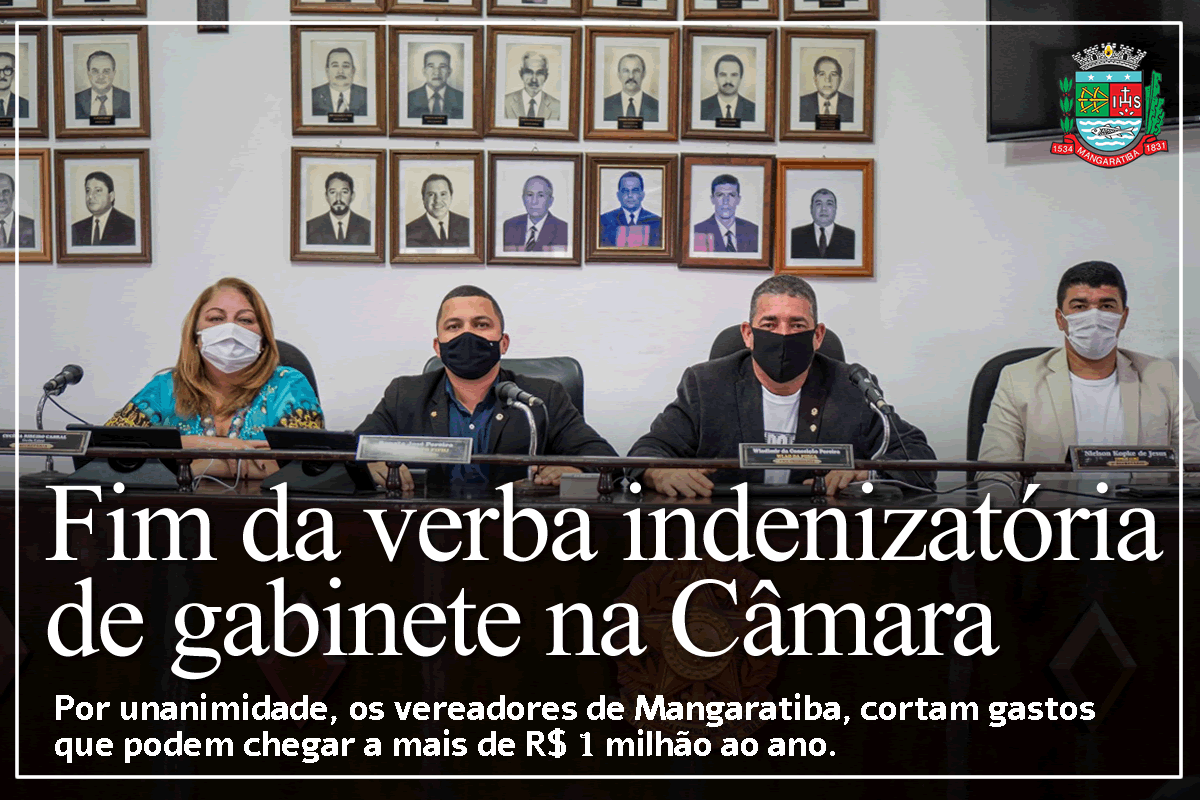Fim da verba indenizatória de gabinete na Câmara Municipal 